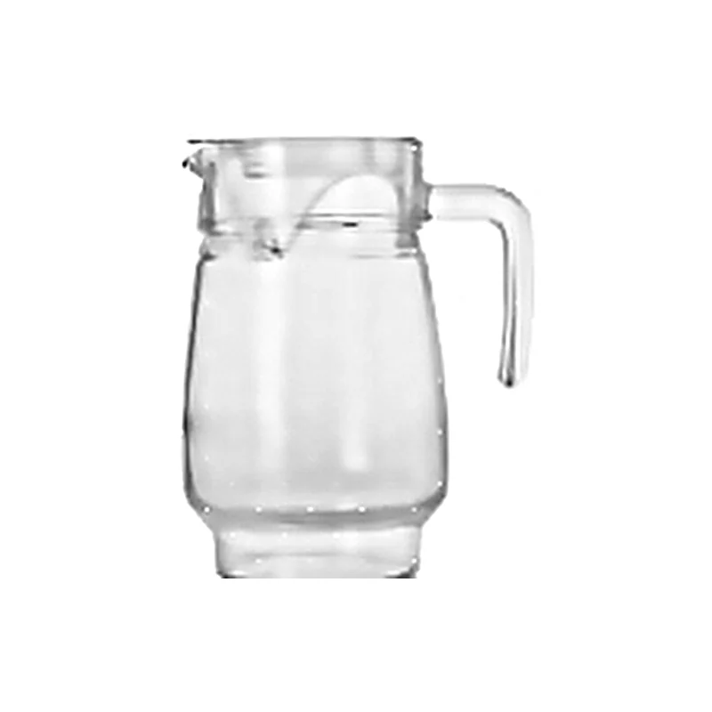 Clear glass jug with lid